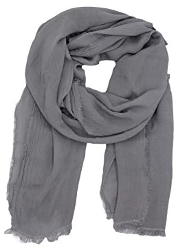 Leslii Bambus Schal Uni (grau)