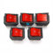 Interruptor Basculante Bipolar - Luminoso - 16A / 250V - 20A / 125V - Tecla Roja - Bolsa De 5 Unidades