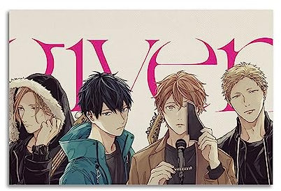 ELedvb Anime Given 4 Leinwand-Poster, dekoratives Gemälde, Leinwand-Wandposter und Kunstdruck, modernes Familienschlafzimmer-Dekor-Poster, 20 x 30 cm