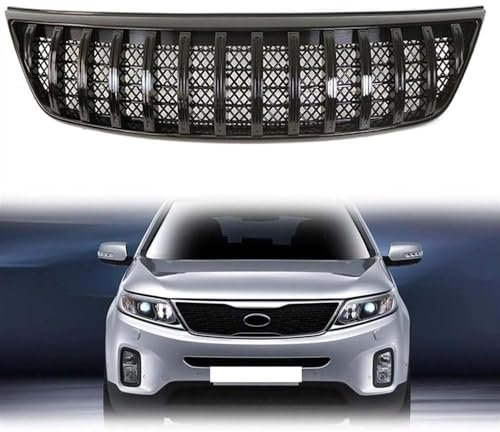 ARZARF Kühler Front Grill Kühlergrill,für Kia Sorento 2013 2014 2015 Frontgrill Kühlergrill Modifiziertes Zubehör Kühlergrill Streifen Front Kühlergrill,A