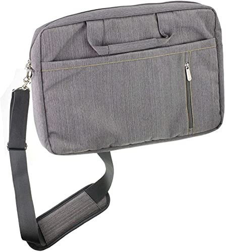 Navitech Grey Sleek Water Resistant Travel Bag - Compatible with DBPOWER 10 Portable DVD Player