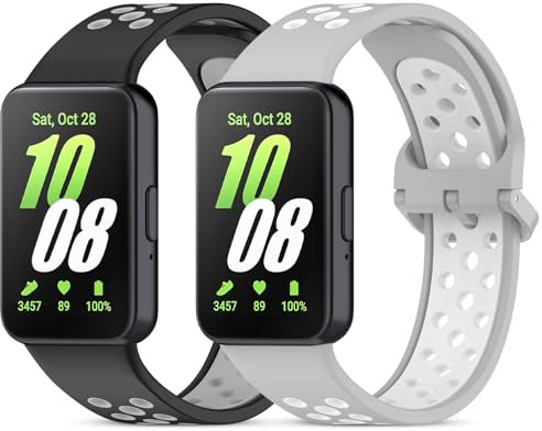 BDIG 2 Stück Armband Kompatibel mit Samsung Galaxy Fit 3,zwei Farben Weiche Silikon Armbänder Kompatibel mit Samsung Galaxy Fit 3.