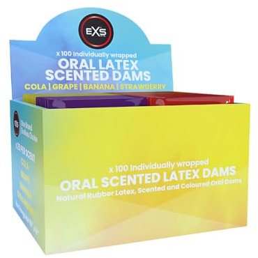 EXS | Lecktücher | Oral Dam | Latex-Schutztücher | Intimpflege Damen | Mehr Sicherheit und Vergnügen | Cola | 10er-Pack