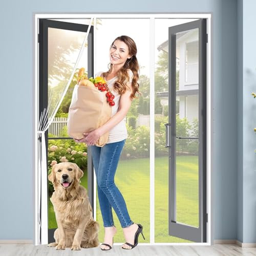 Moskitonetz Tür 120x200cm Weiß Fliegengitter Tür Moskitonetz, Für Wohnzimmer/Schlafzimmer