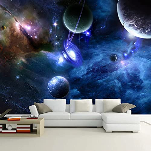 Universum Weltraum Planet Fototapete Wandbild Kinderzimmer Heimdekoration 250 x 175 cm Sternenhimmel Thema mit Wurmloch Fototapete Dekoration Einzigartige Wandbilder