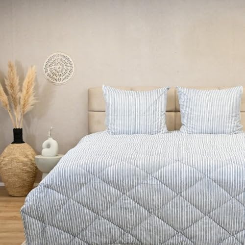 HappyBed 240x220 - Großformatige Bettdecke - Waschbare Bettdecke ohne Bezug - Bedruckte Bettdecke ohne Bezug - Spannbettdecke mit Druck - Mikrofaser - Mitternachts-Paisley