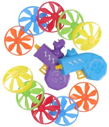 BESPORTBLE 2 Juegos Juguete Funny Games Cat Toys Platillo Volador Gatito Interactivo Juegos Aire platillos voladores ovni Disco Volador LED lanzadores de voladores el plastico