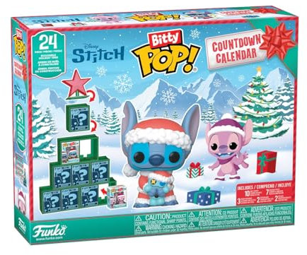 Funko Bitty Pop! Countdown Calendar: Stitch Holiday - Lilo and Stitch - Advent Calendar - 24 Days Of Surprise - Collectable Vinyl Mini Figures - Mystery Box - Gift Idea - Holiday Xmas