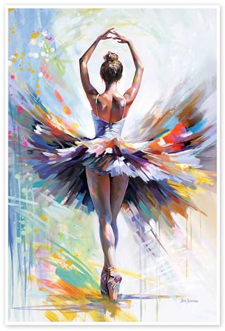 Posterlounge Ballerina's Prelude to Passion Poster | 20 x 30 cm von Leon Devenice Bunt Wandbilder Wanddeko
