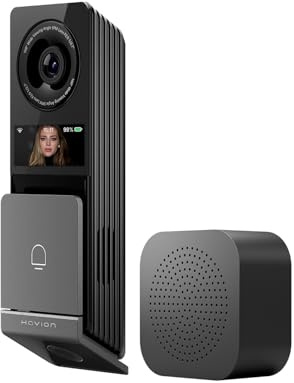 Havion D2 Wired Video Doorbell Camera - by NIU Inno., Incl. Chime, Dual Cameras, 5MP 3K QHD, 2'' Screen, 32GB eMMC, AI Motion Detection Real-time Alerts, 2-Way Audio, Battery & Wired Power Optional