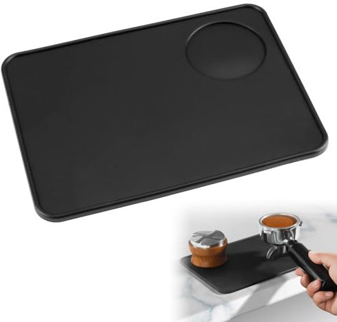 Yuio Silicone Coffee Tamper Mat 20X15 cm, Coffee Espresso Tamping Mat Flat Coffee Tamper Mat for Portafilter Barista Accessories
