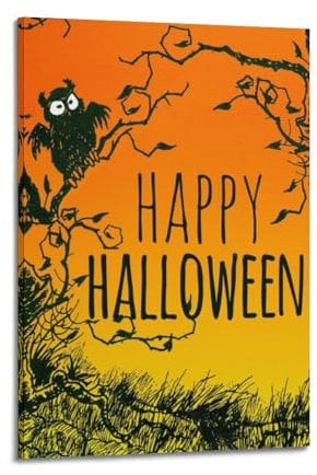 WYBRBHR Be Scary Poster Retro Poster Wandbild Leinwand Bild Moderne Wandkunst Schlafzimmer Dekor 20x30cm