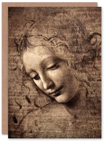 Artery8 Leonardo da Vinci Art Card La Scapigliata Head of a Woman