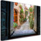 Feeby Bilder - Foto Geschenk - Blick auf eine italienische Straße - 120x80 1tlg - Leinwandbilder Wohnzimmer - Wandbild über dem Bett - Bild Schlafzimmer - Aesthetic Zimmer Deko - Modern Pictures