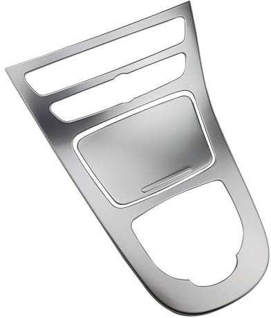Matt-Silber Auto Mittelkonsole Getränkehalter Getriebe Panel Rahmen Abdeckung Verkleidung für Mercedes Benz E-Klasse W213 2016 2017 2018 mit Uhr Modell