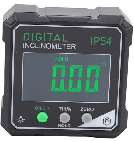 Zunate Digitaler Winkelmesser, Multifunktional, Magnetisch, Elektronischer Winkelmesser für Tischkreissägen in der Holzbearbeitung, LCD-Display mit Hintergrundbeleuchtung für Bauarbeiter