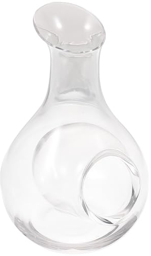 FOMIYES and 385ml Capacity Japanese-Style Wine Pitcher Glass with Concave Design Sturdy with Cooling Effect for Water and Wine for Settings