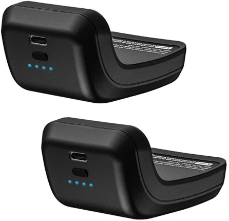 Paquete de batería externa for controlador PS5 de 3000mAh, Compatible con Sony, Compatible con Playstation, 5 DualSense CFI-ZCT1W, mando inalámbrico LIP1708(Black 2PCS Batteries)