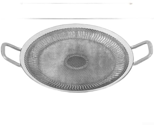 Outdoor Grill Pan 316 Stainless Steel Smokeless BBQ Griddle, 5-Layer Non-Coated for Gas Induction, Camping Cooking(38cm All-steel)