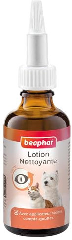 Beaphar – Lotion nettoyante pour Les Yeux du Chien et du Chat – Permet Un Nettoyage en Douceur – Applicateur Souple – Système Compte-Gouttes – Pratique et Facile à Utiliser – 50 ML