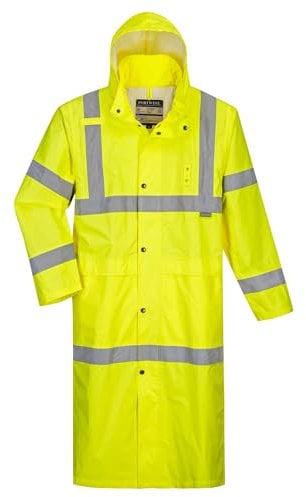 Portwest Warnschutzregenmantel Lang 122 cm, Größe: 5XL, Farbe: Gelb, H445YER5XL