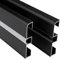 LED Aluprofil C01 Alu Sockelleiste Fußbodenleiste Schiene für LED-Streifen-Strip B-Ware schwarz opal 2m