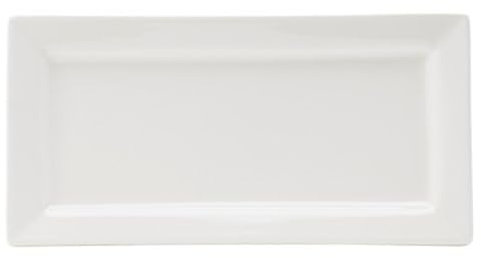 Utopia Anton Noir en porcelaine fine Z03029–000000-b01006 Matrix Assiette Rectangulaire, 24,1 x 11,4 cm (lot de 6)