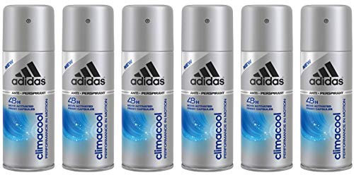 adidas climacool Anti-Perspirant Deo Body Spray für Herren - effektive Feuchtigkeits- und Geruchskontrolle bis zu 48h , 6er Pack (6 x 150 ml)