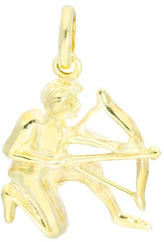 My Gold Damen Herren Kinder Sternzeichen Anhänger Schütze Gold 333 (Ohne Kette) Echtes Gelbgold (8 Karat) Massiv 21mm x 14mm Zodiac Basic A-05976-G301-Sch