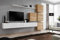 All4All Wohnwand SW 9 - Wohnzimmermöbel - Schrankwand für Wohnzimmer - Wohnzimmerschrank - Anbauwand - Wohnwand Hängend - Modern - Weiß+Wotan 21