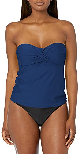 Catalina Damen Bandeau Swimsuit Tankini Oberteil, Navy, XL EU