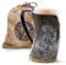 Norse Tradesman Taza de Cuerno Vikingo Genuino para Beber - 500 ml Jarra de Cerveza Vikinga Premium con fondo de Madera dura Superreforzada y Grabado de Martillo de Thor | The Mjolnir, Unpolished, L