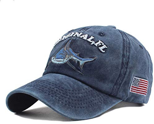 Sporty Baseballcap Original FL Hai Captain Florida Fisher Angler Vintage USA Anglerkappe Retro Anker MARITIM Cap Fischer Mütze Basecap