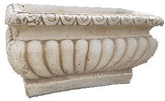 COPPIA DI VASI VASO FIORIERA IN CEMENTO RETTANGOLARE PORTAFIORI