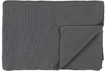 Marc O Polo Strick Dekokissen Plaid Nordic Knit Stone Plaid 130x170 cm