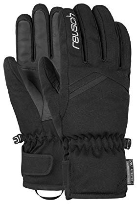Reusch Coral R-TEX XT Winddichte, wasserdichte, extra atmungsaktive und warme Winterhandschuhe Fingerhandschuhe Schneehandschuhe Skihandschuhe für Damen, Schwarz, 8