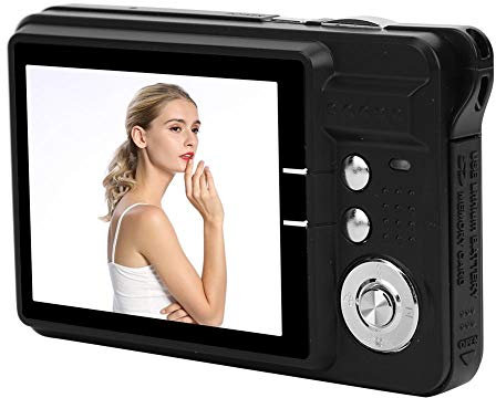 Dpofirs Appareil Photo numérique à Zoom 8X, Appareil Photo Portable avec écran LCD TFT de 2,7 Pouces et Microphone intégré, caméra vidéo Haute définition 1280x720, Mise au Point Automatique(Noir)