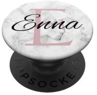 Enna Rose Rosa Monogramm Buchstabe E Mädchen personalisiert PopSockets Klebender PopGrip