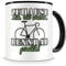 Samunshi® Rennrad Tasse mit Spruch Zuhause ist Rennrad Geschenk für Rennrad Fans Kaffeetasse groß Lustige Tassen zum Geburtstag schwarz 300ml