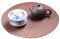Set De Table en Bambou De Style Japonais-ronnd ， Tapis De Table Isolant Antidérapant, Tapis De Pot, Dessous De Verre ， Accessoires De Cérémonie du Thé, Couleur Marron/Naturell(Color:Front,Size:30cm)