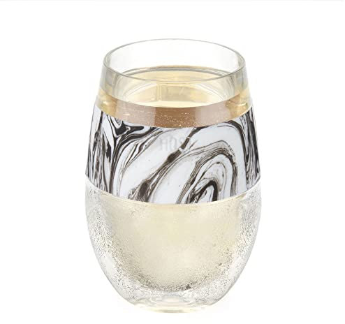 Host 10019 Copa de refrigeración por congelación de vino, Tritan, 251 mililitros, negro