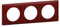 Legrand - Plaque Céliane - Poudré Bordeaux - 3 postes