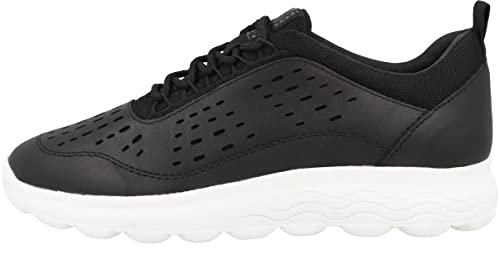 Geox Damen D SPHERICA Sneaker, Black, 37 EU
