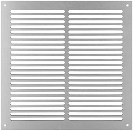 ADGO Gitter Tubond 3mm Aluminiumverbundplattengitter Silber gebürstet Witterungsbeständig Außen- oder Inneninstallation Außendimension: 25x25 Innenmaße: 21x21