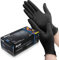 UK BEST BRANDS (100) Black Nitrile Disposable Gloves (extra large) - heavy duty - tattooist tattoo mechanic - latex and powder free