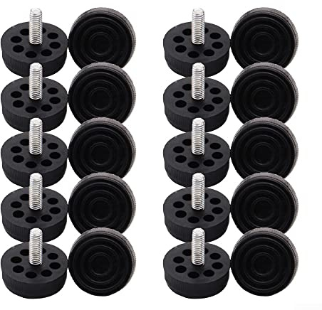 10 Stück Möbelfüße Verstellbar,M10*30 * 20mm Möbelschrauben Stellfuß mit Einschlagmutter,Stellfuß für Tischbeine Möbelbeine