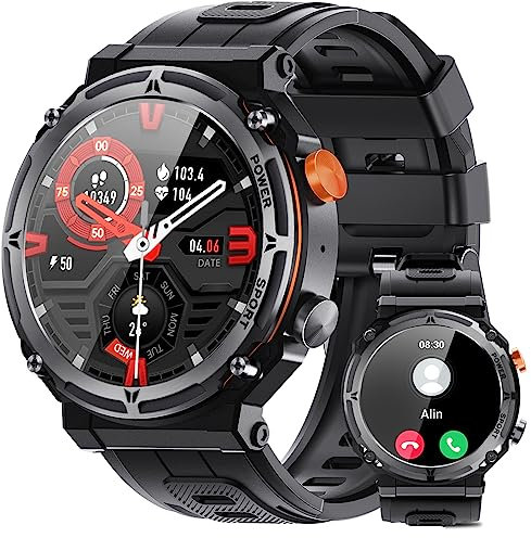 LEMFO Smartwatch Uomo, Chiamate e Assistente Vocale, 2 Cinturini, 1.39 Orologio Fitness con 110+ modalità Sport, Monitor del SpO2/Sonno, 24H Cardiofrequenzimetro, Notifiche Whatsapp, Smart Watch