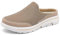SMajong Sabots Femmes Hommes Mules Respirant Chaussures de Jardin Pantoufle de Maison Souple Confort Chaussons Intérieur Extérieur C Marron Taille:45 EU