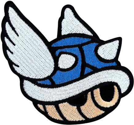 Urbanski Patch Blauer Panzer Blue Shell zum Aufbügeln 7,2 x 7,8 cm | Aufnäher Applikation Bügelbild
