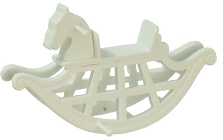 Puppenhaus Schaukelpferd JBM Miniatur Kinderzimmer Möbel Baby Spielzeug 1:12 Blau